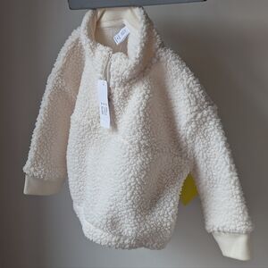 BABY GAP Sherpa Sweater Quarter-Zip Pull Over Soft Fall Winter Faux Shearling